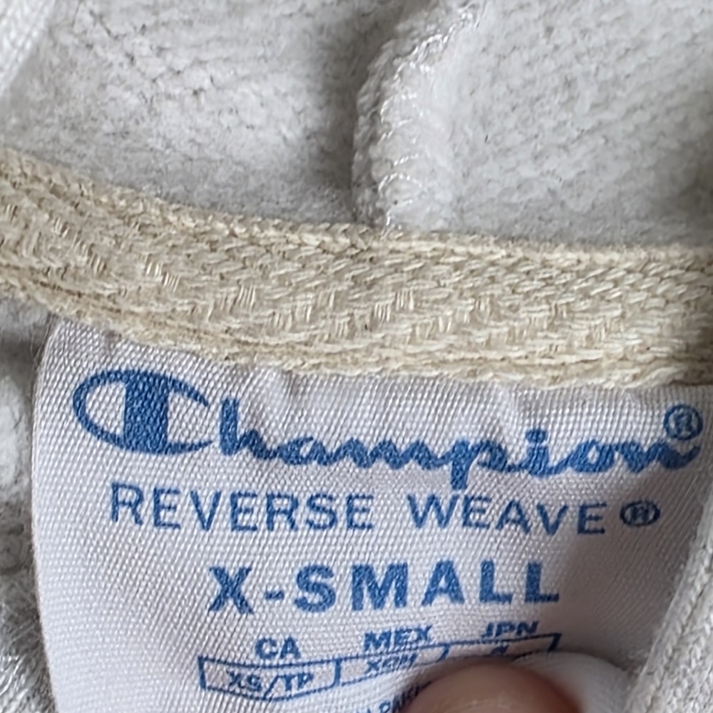 Champion Cream Mendocino Grove Graphic Pullover Hoodie Size XS - Picture 5 of 7